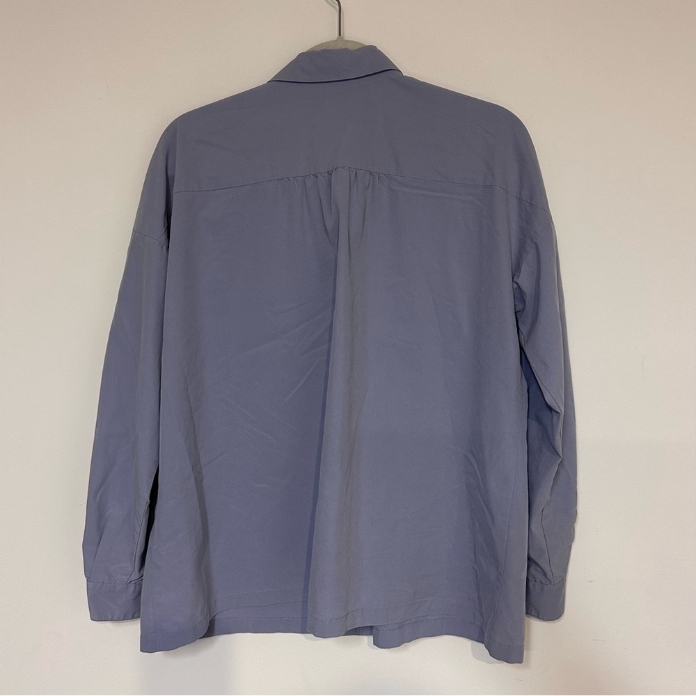 J. Jill Lavender Dual Pocket Button-Front Collared Shirt Women’s Size Medium - Picture 3 of 6